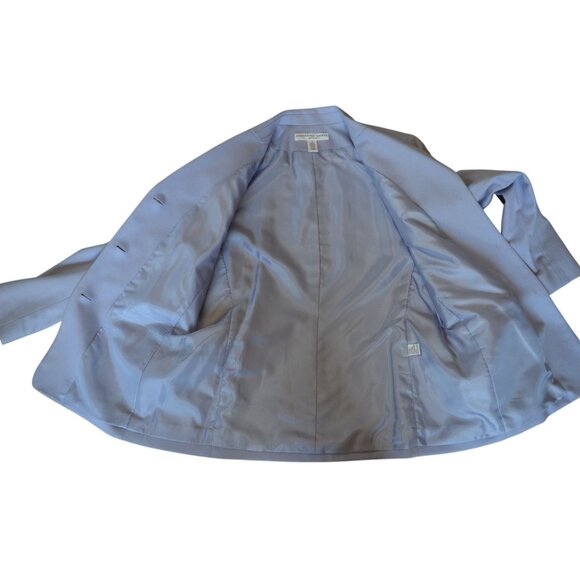 Vintage 90s Josephine Chaus Lavender Wool Blend Blazer Women's 10 Petite Pastel - Picture 8 of 9